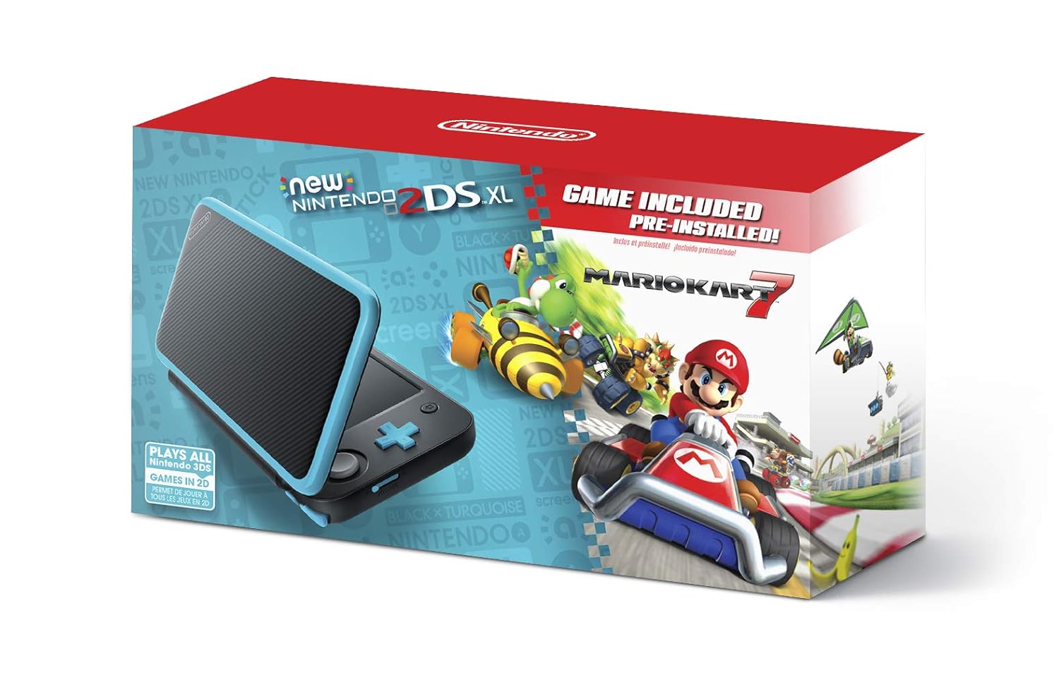 new nintendo 2ds xl black and turquoise